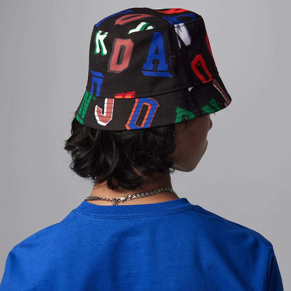 Jordan Kids' Signature Bucket Hat for Boys & Girls - Adjustable Sun Hat for Outdoor Sports, Beach, Hiking - Black Cotton Baseball Cap