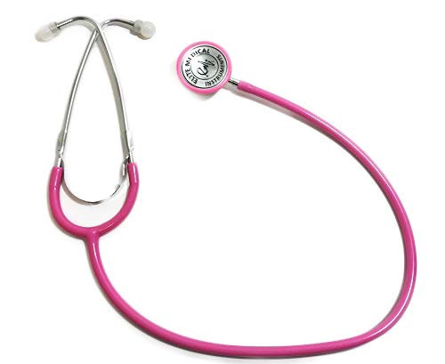 EMI Dual Head Stethoscope - Pink Professional Medical Stethoscope for Doctors, Nurses & Students - Ideal for Clinical Use, Physical Exams & Healthcare Training