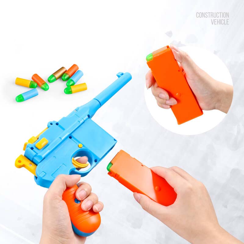 Mauser C96 Soft Bullet Blaster Toy Gun for Kids - Safe Foam Dart Shooting Game for Outdoor Play, Nerf Battles & Backyard Fun