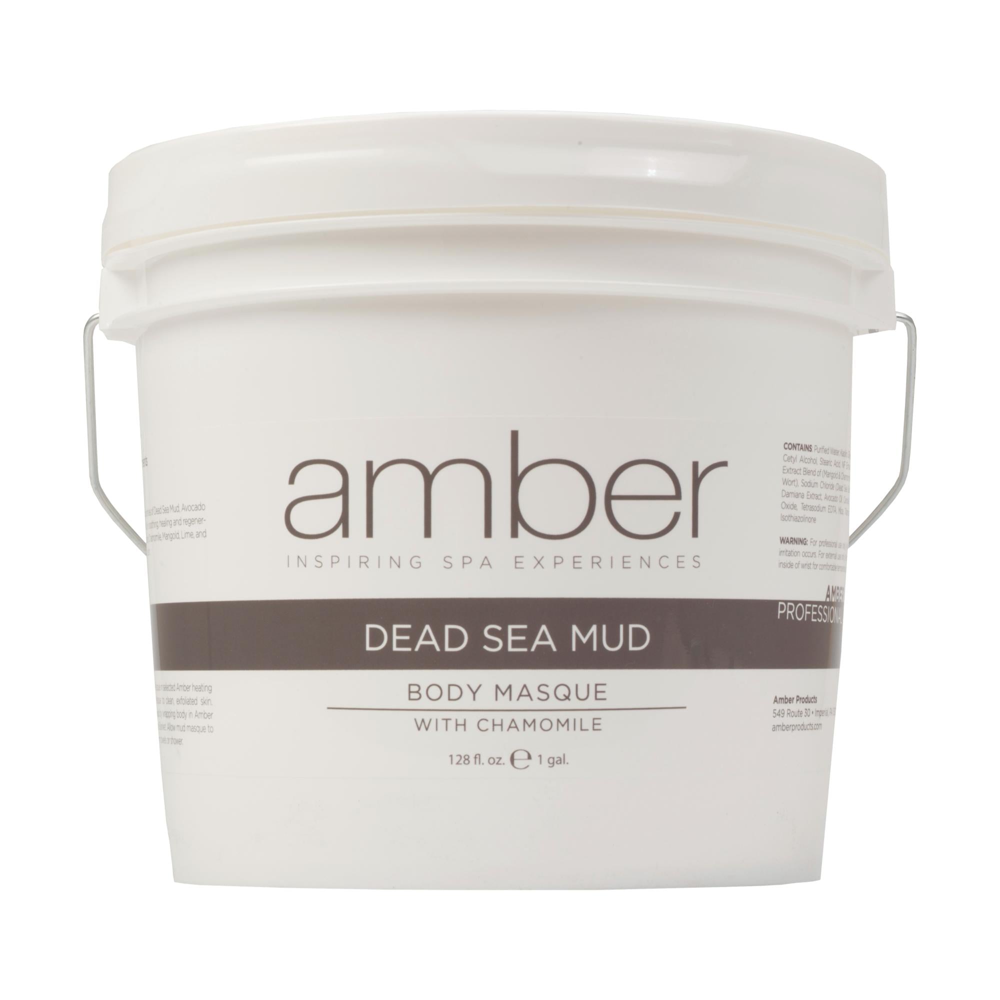 Amber Mud Mask with Dead Sea Minerals & Chamomile - 1 Gallon Deep Cleansing Face Mask for Spa, Acne Treatment & Skin Detox - Perfect for Professional Salons & At-Home Skincare