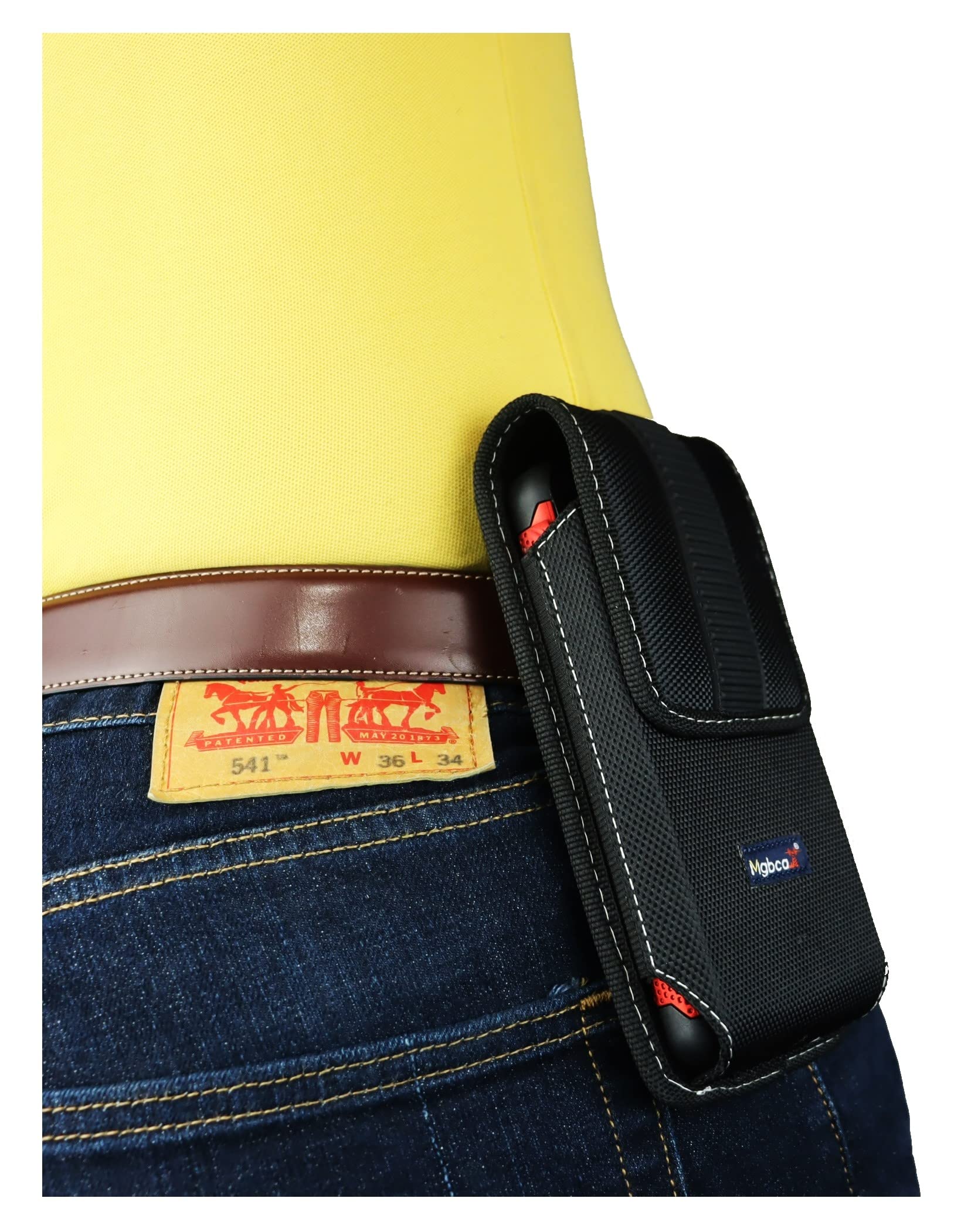 Durable Nylon Phone Holster Pouch for Samsung Galaxy S25/S24/S23/S22/S21+ Plus | Secure Belt Loop Clip & Magnetic Closure | XX-Large Vertical Design (Black) | Perfect for Outdoor Activities, Work & Travel