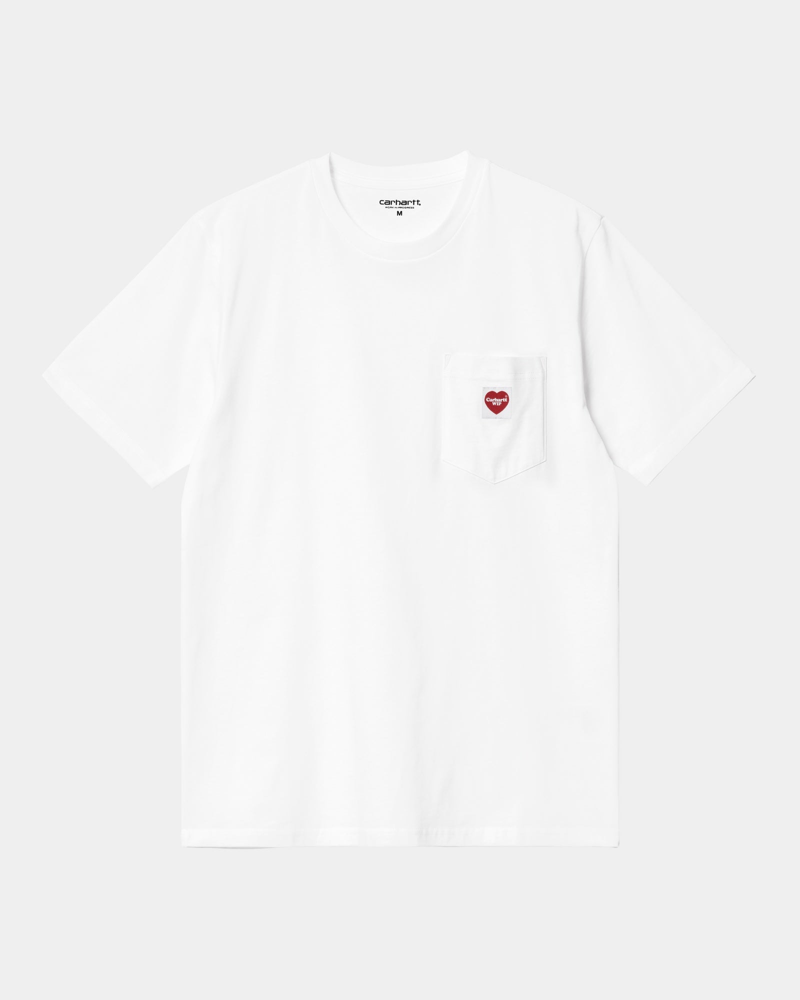 Pocket Heart T-Shirt for Women & Men - Soft Cotton Crewneck Tee in White & Red | Casual Wear, Date Night, Everyday Outfit