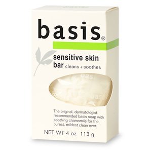 Basis Soap - Natural & Gentle Bar Soap for Sensitive Skin | Hypoallergenic, Fragrance-Free Cleanser | Perfect for Daily Face & Body Wash, Travel & Gym Use