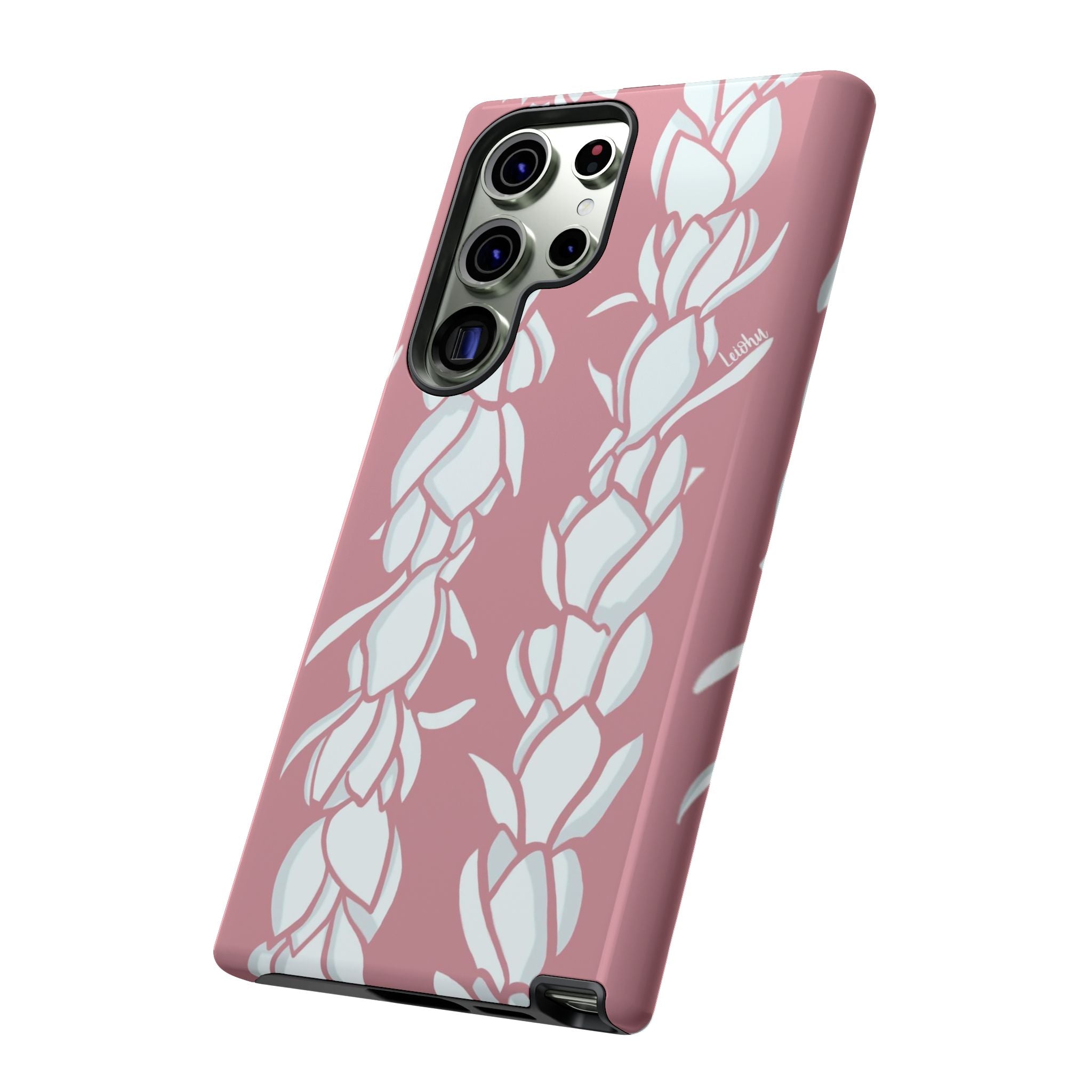 Pikake Lei Hawaiian Flower Necklace & Samsung Galaxy Phone Case - Perfect for Luau Parties, Beach Vacations & Everyday Use