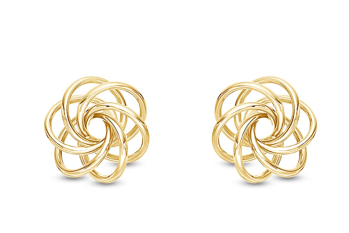 10K Solid Gold Love Knot Stud Earrings for Women - Romantic Gift for Birthday, Anniversary & Valentine's Day - Perfect for Everyday Wear & Special Occasions