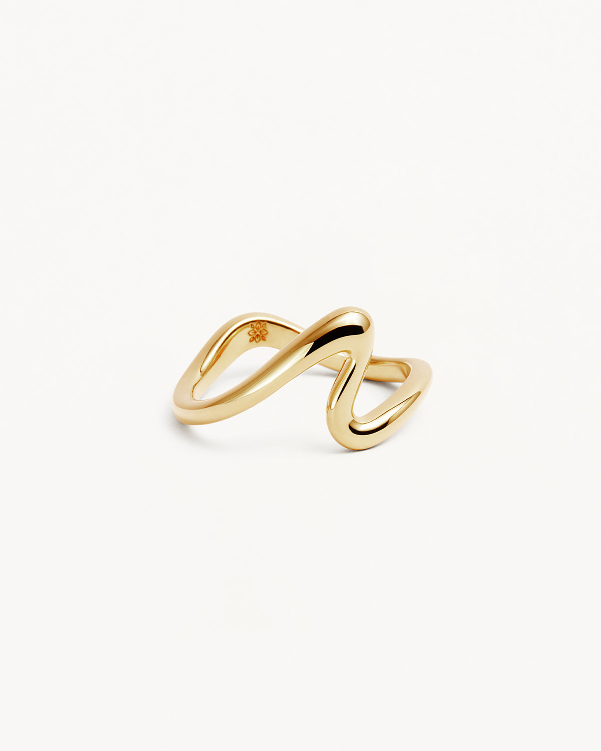 18K Gold Vermeil Flow of Life Ring for Women - Dainty Stackable Minimalist Jewelry - Perfect for Everyday Wear, Gift Giving & Special Occasions