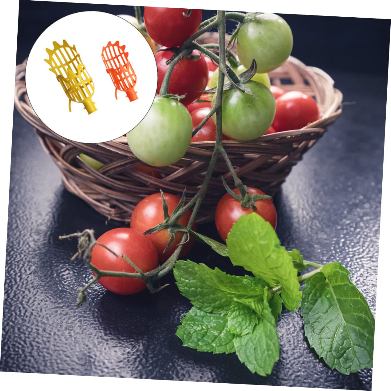 DOITOOL 2-Pack Twist-On Fruit Picker Tool - Harvest Basket Attachment for Cherry, Berry, Orange, Blueberry, Mango, Avocado, Lemon & Peach - Perfect for Home Garden, Orchard Harvesting and Farm Fruit Picking