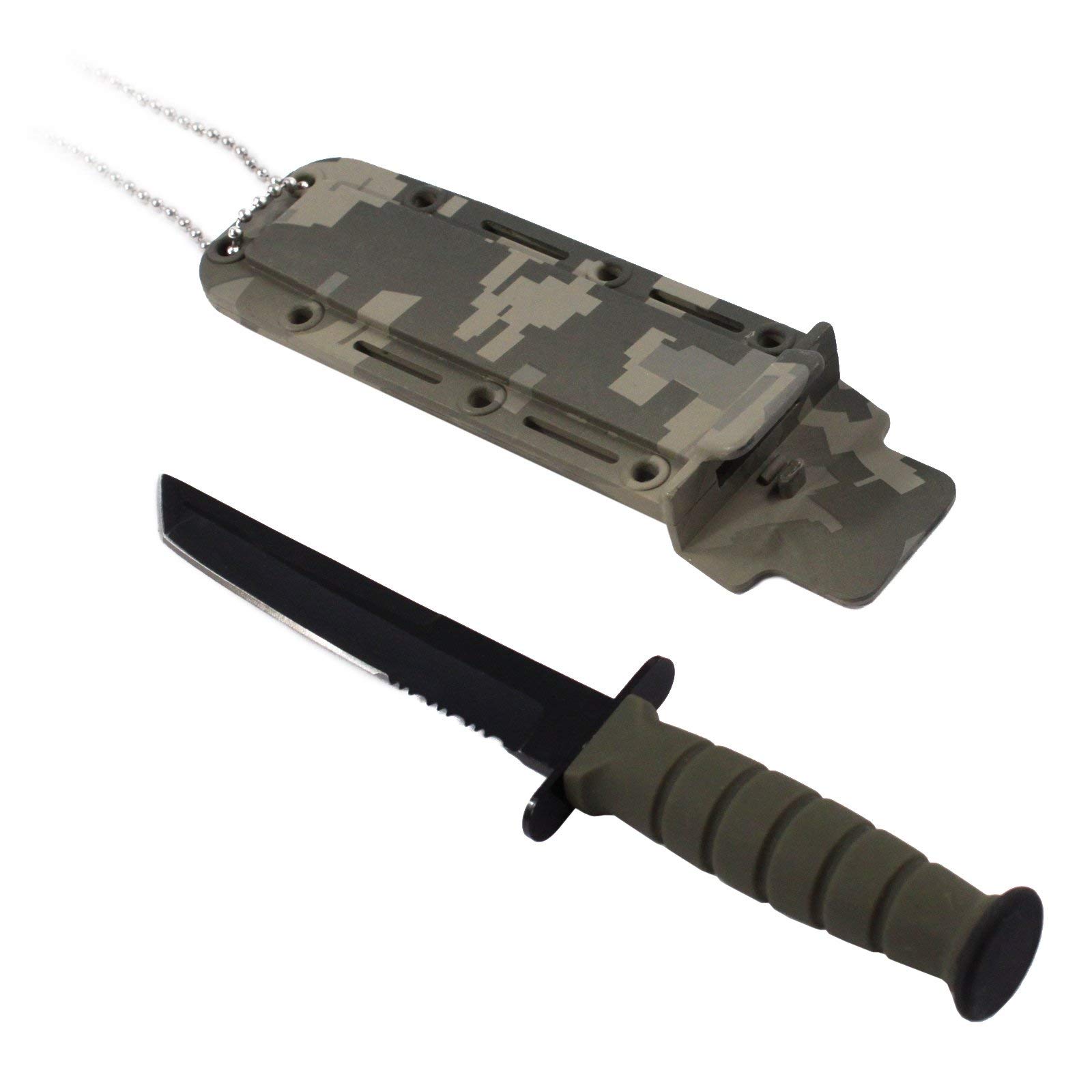 ASR Tactical 6 Inch Tanto Serrated Fixed Blade Dagger Boot Knife - Survival, Hunting & Outdoor Camping Utility Tool (Multiple Styles Available)