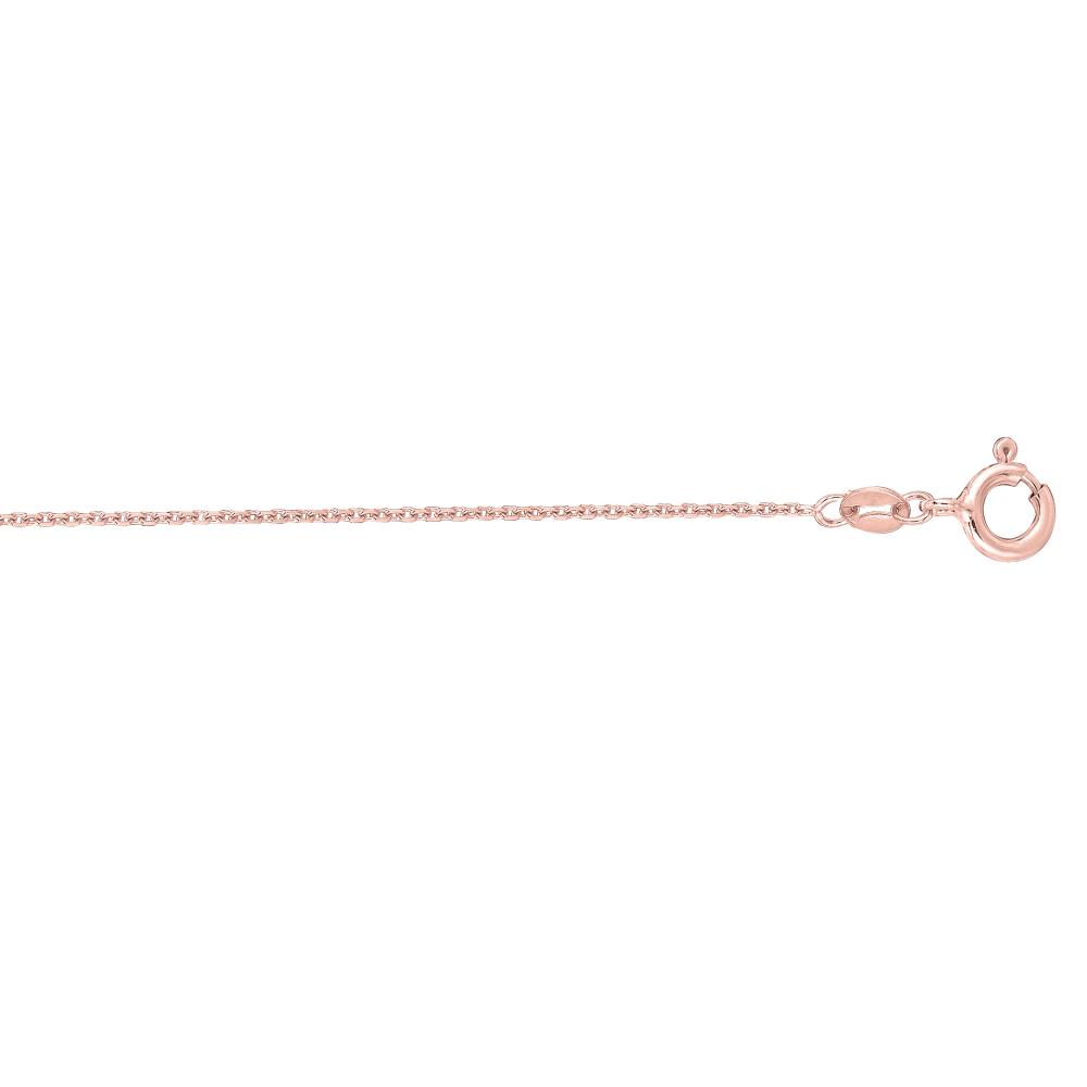 14K Gold 1.1mm Diamond Cut Cable Chain Necklace - Dainty & Elegant Jewelry for Women, Perfect for Layering, Gift Giving & Everyday Wear