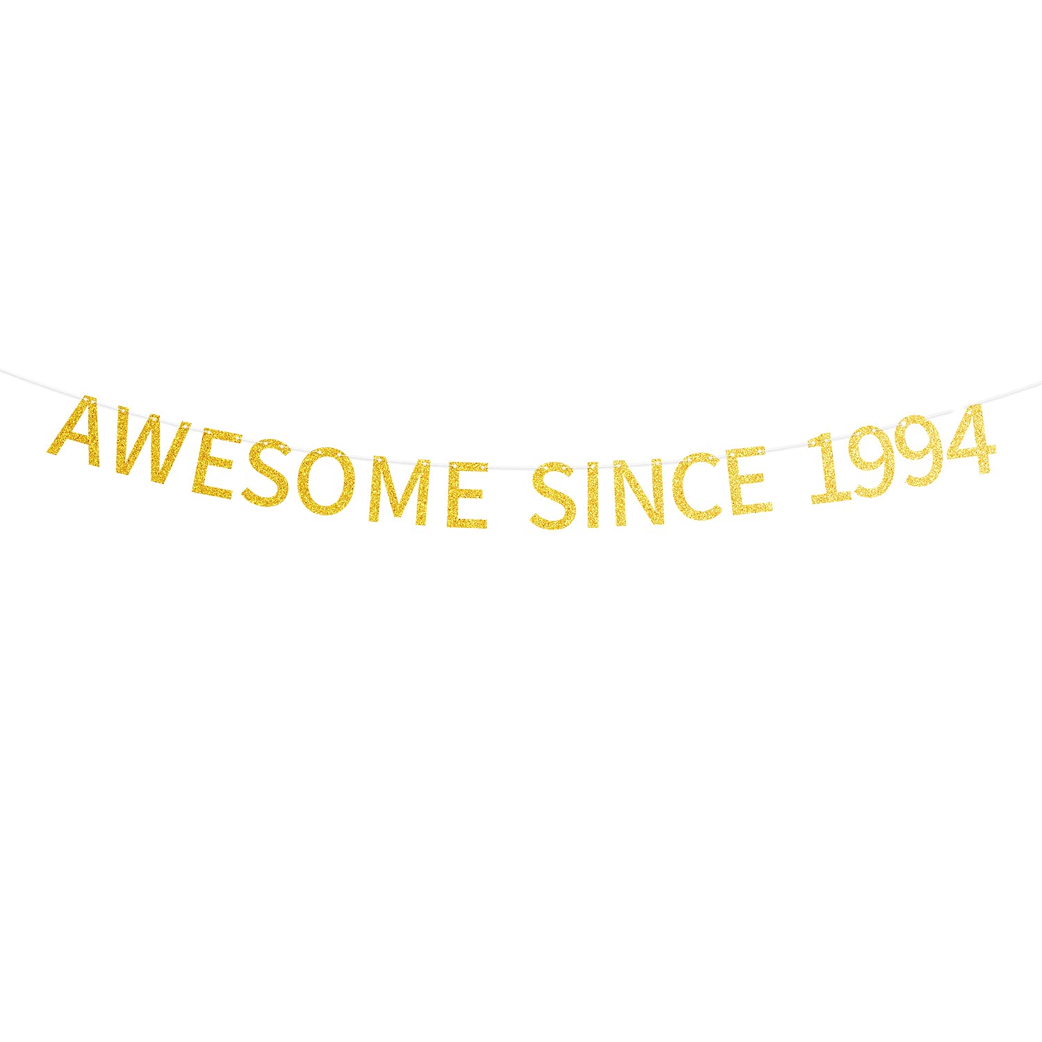 Happy 31st Birthday Banner - Gold Glitter '31' Pre-Strung Party Decor Since 1994 for Men & Women | Perfect for Birthday Parties, Anniversaries & Milestone Celebrations
