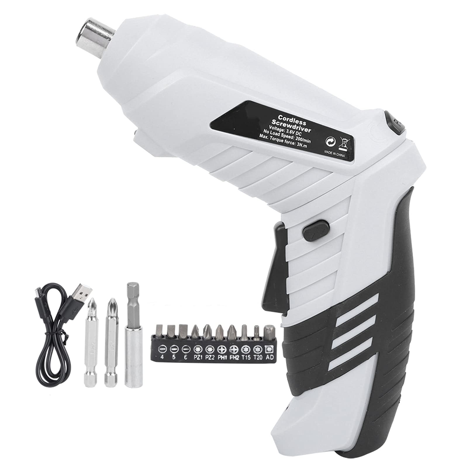 3.6V Cordless Electric Screwdriver Drill Kit - 16Pcs Rechargeable Power Drill with LED Work Light & Lithium-Ion Battery | Perfect for DIY Home Projects, Furniture Assembly, and Professional Construction Work