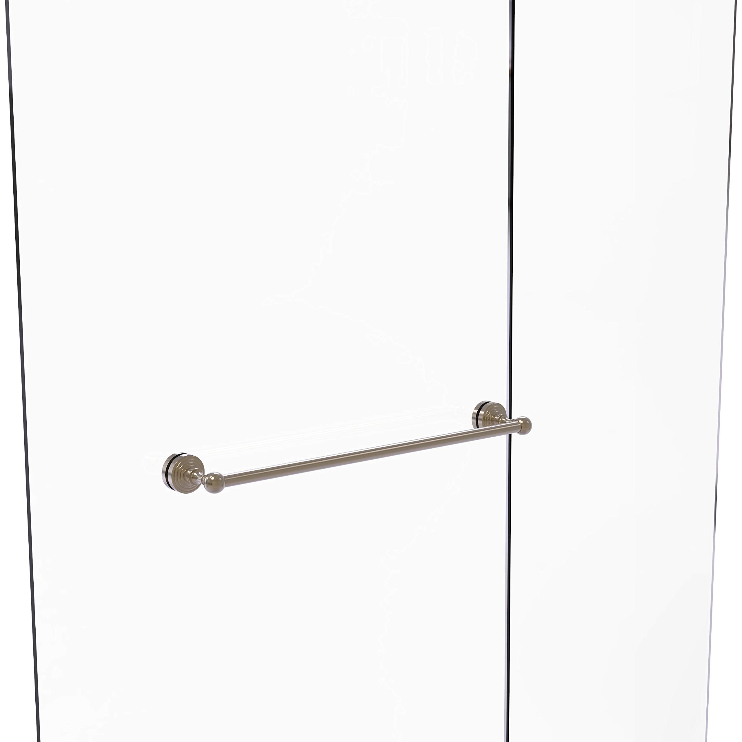 Allied Brass WP-41-SM-24 Waverly Place Collection 24 Inch Shower Door Towel Bar in Antique Pewter - Premium Bathroom Accessory for Modern & Vintage Bathrooms