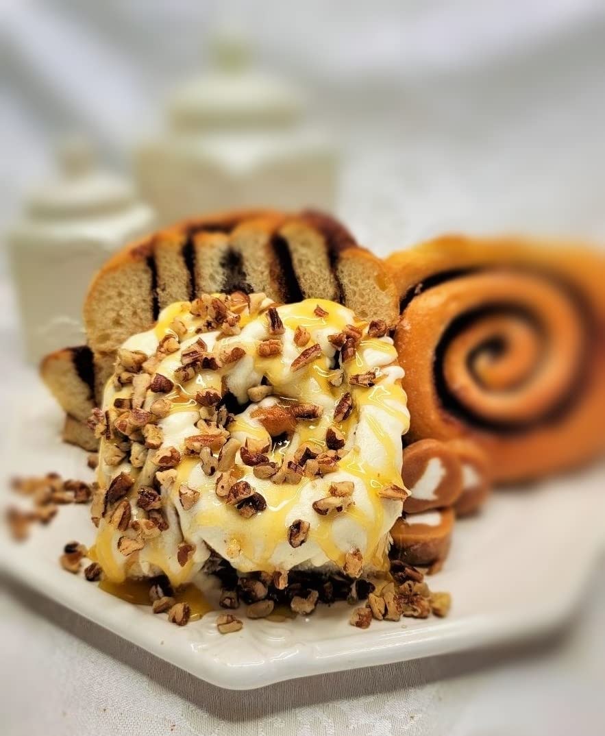 Gourmet Caramel Pecan Cinnamon Rolls - 12 Pack (6 oz Each) | Fresh Baked Breakfast Pastries for Holidays, Brunch & Family Gatherings