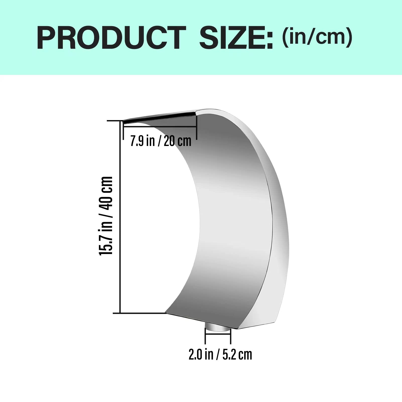 304 Stainless Steel Pool Fountain - 15.7