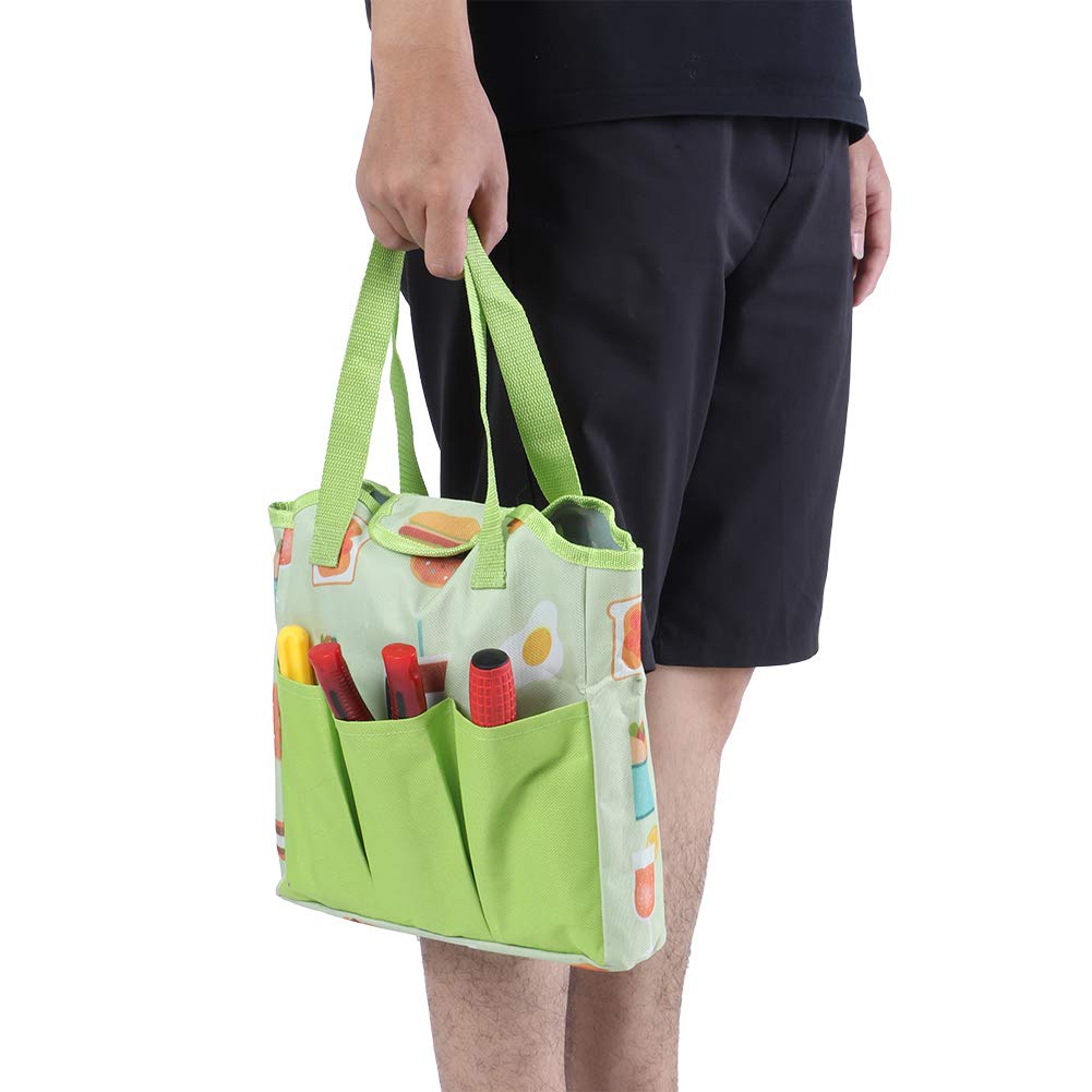 Green Gardening Tool Bag - Durable Tote & Apron Set for Kids - Children's Garden Supplies for Yard Work, Planting & Outdoor Activities