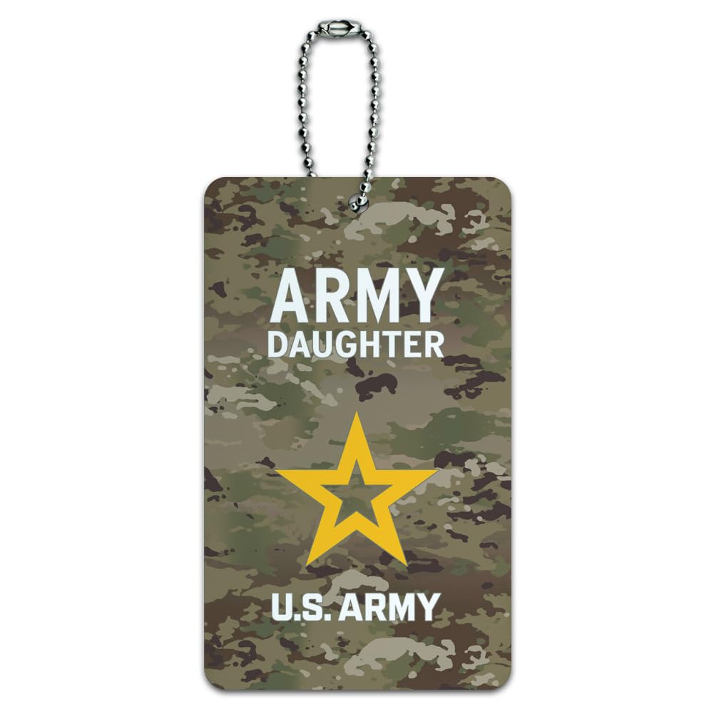 U.S. Army Daughter Luggage Tag - Personalized Military ID Card for Suitcases & Carry-On Bags - Perfect for Travel, Deployment & Military Family Gifts