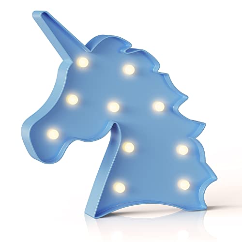 Unicorn Head Blue
