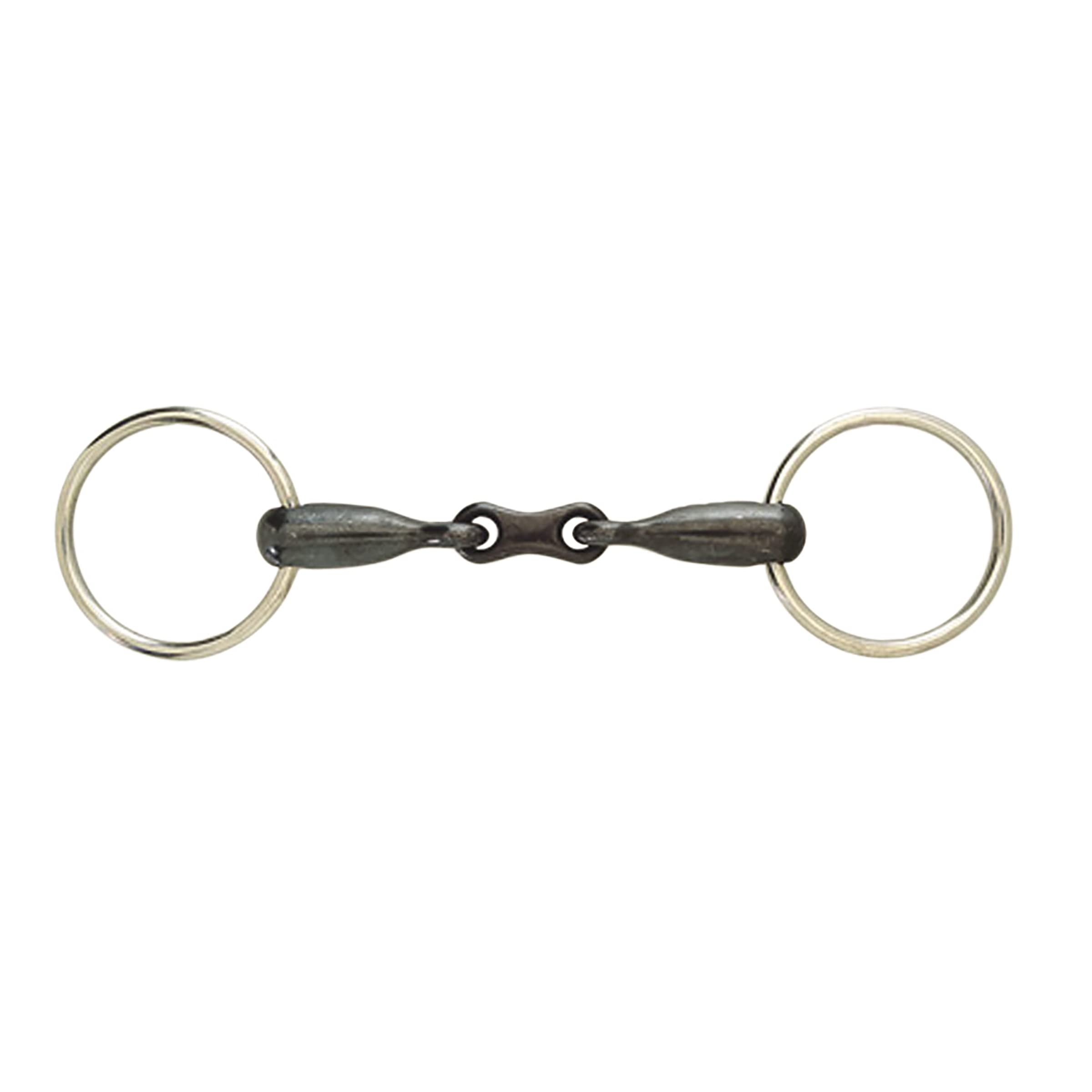 Premium Sweet Iron French Link Loose Ring Snaffle Bit - 5 Inch Horse Training Bit for Dressage & Jumping - Gentle & Durable for Sensitive Horses - Perfect for Training, Shows & Trail Riding