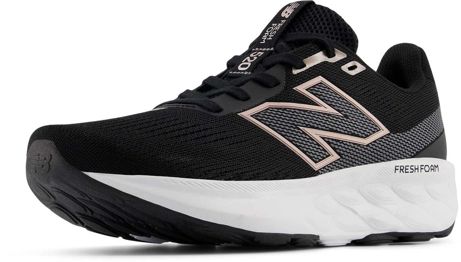 New Balance Women's 520 Fresh Foam V9 Running Shoes - Black/White - Lightweight Cushioned Sneakers for Jogging, Gym & Everyday Wear
