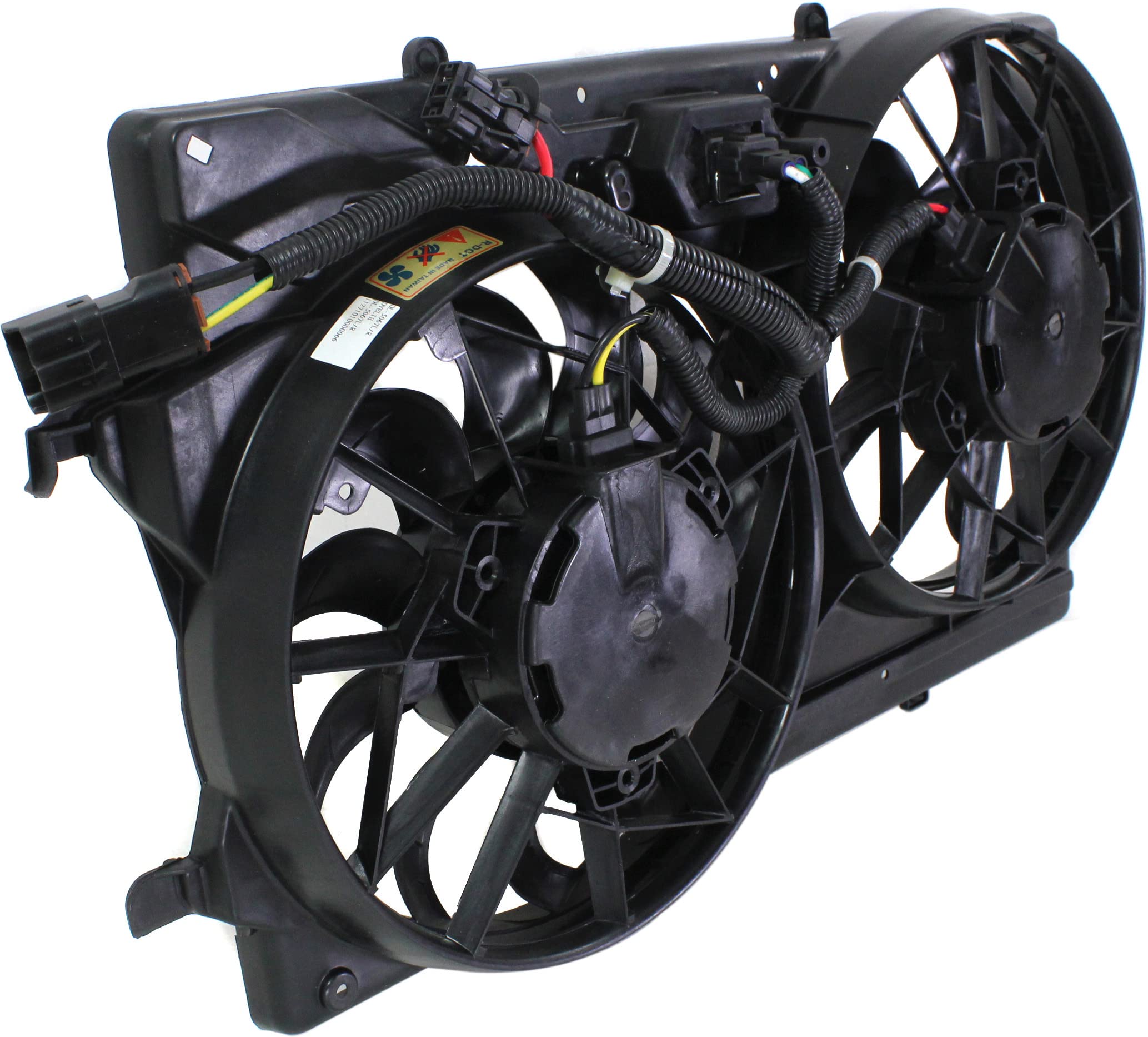 Go-Parts Replacement Engine/Radiator Cooling Fan Assembly for 2000-2002 Ford Focus (DOHC) 1S4Z8C607CC FO3115143 - Perfect for Overheating Prevention & Engine Cooling Maintenance