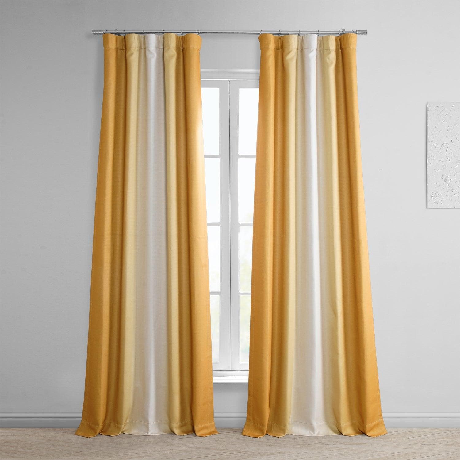 Parallel Gold Abstract Printed Faux Linen Blackout Curtains for Living Room & Bedroom - Elegant Window Treatment for Light Control & Privacy