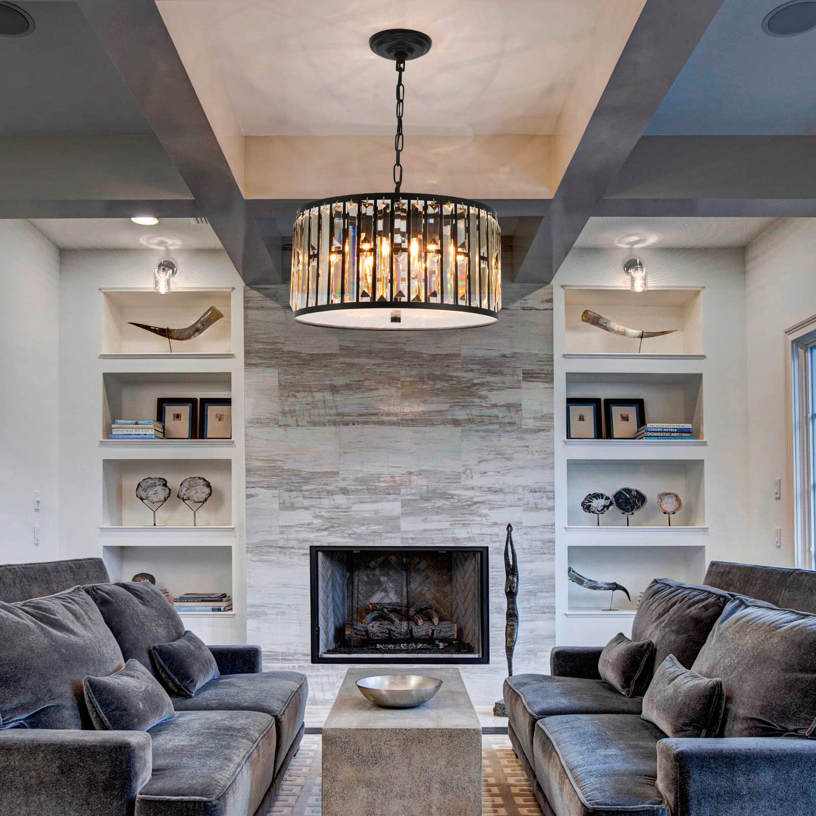 6-Light Modern Crystal Chandelier - 16
