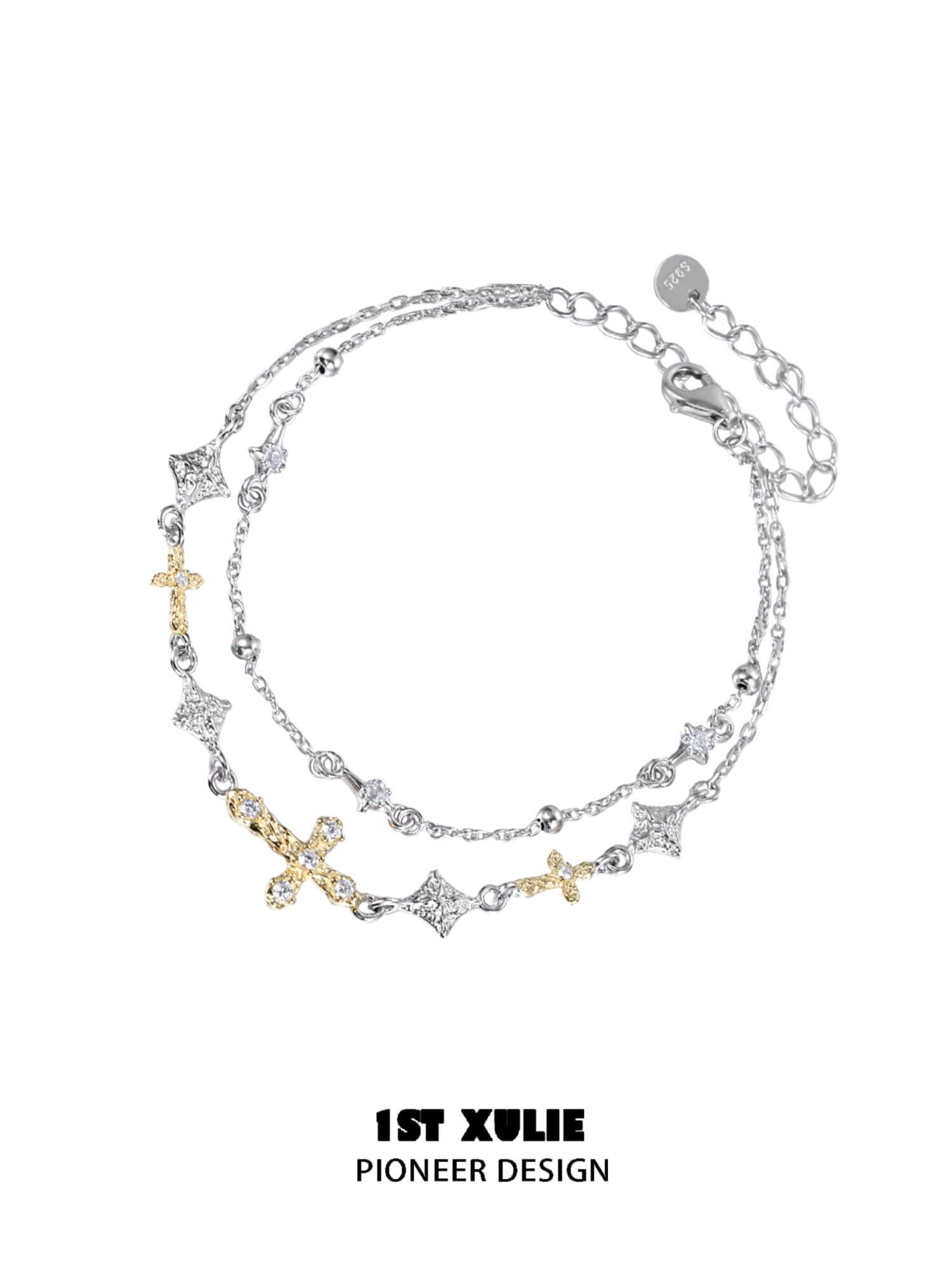 18K Gold Plated & 925 Sterling Silver Chain Bracelet for Women | Elegant Starfall Design | Perfect for Gifts, Weddings, Anniversaries & Everyday Wear