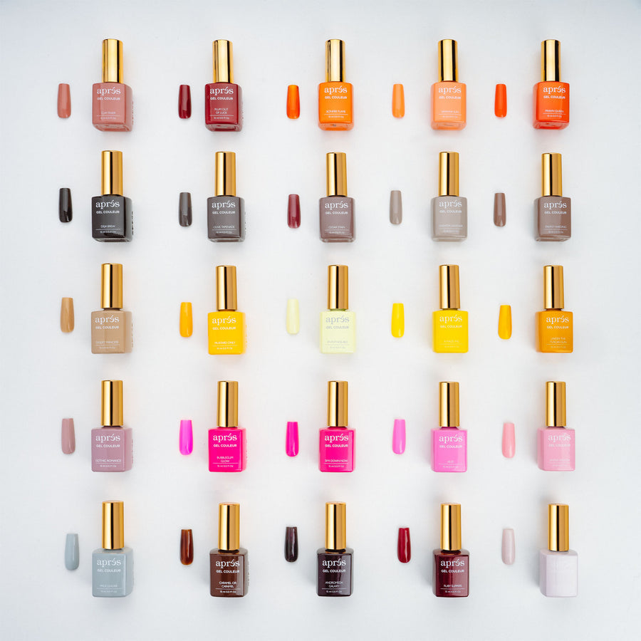 Apres Gel Nail Polish Set - 50 Colors Gel Nail Polish Kit for Salon & Home Manicure | Long Lasting Soak Off UV LED Gel Nail Art Colors | Perfect for Nail Artists, DIY Nails & Professional Use