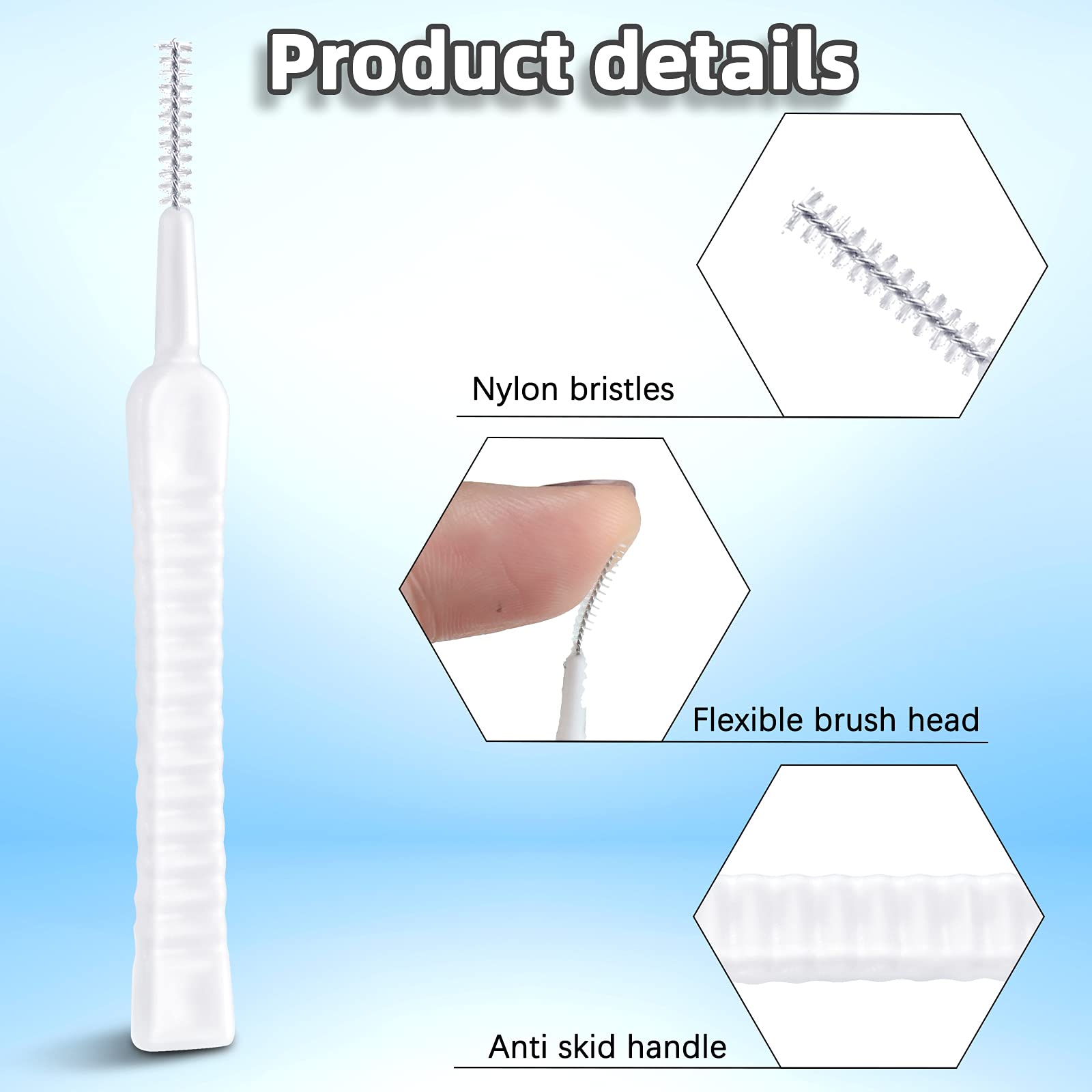 **60 Pcs Mini Shower Head Cleaner Brushes - Anti-Clogging Nylon Cleaning Tools for Showerheads, Windows, Keyboards, Car Vents & Straws | Perfect for Home, Office & Car Cleaning**