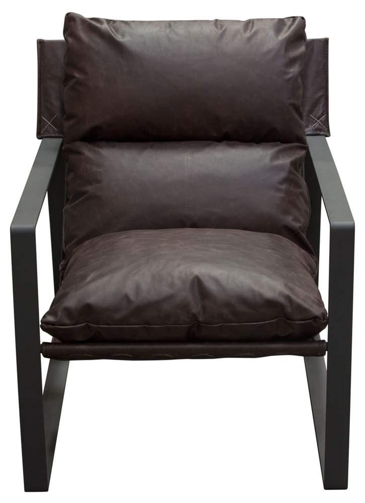 Diamond Sofa Miller Sling Accent Chair in Chocolate Brown - Modern Lounge Chair for Living Room, Bedroom & Office