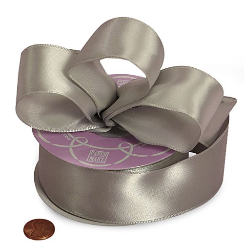 Silver Wired Satin Ribbon 1.5