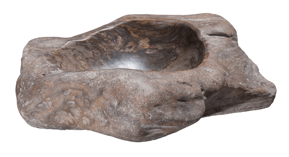Natural Petrified Wood Sink - 20-25 Inch Bathroom Vanity - Unique Stone Basin for Rustic & Modern Home Decor - Perfect for Bathroom, Kitchen, or Outdoor Living Spaces