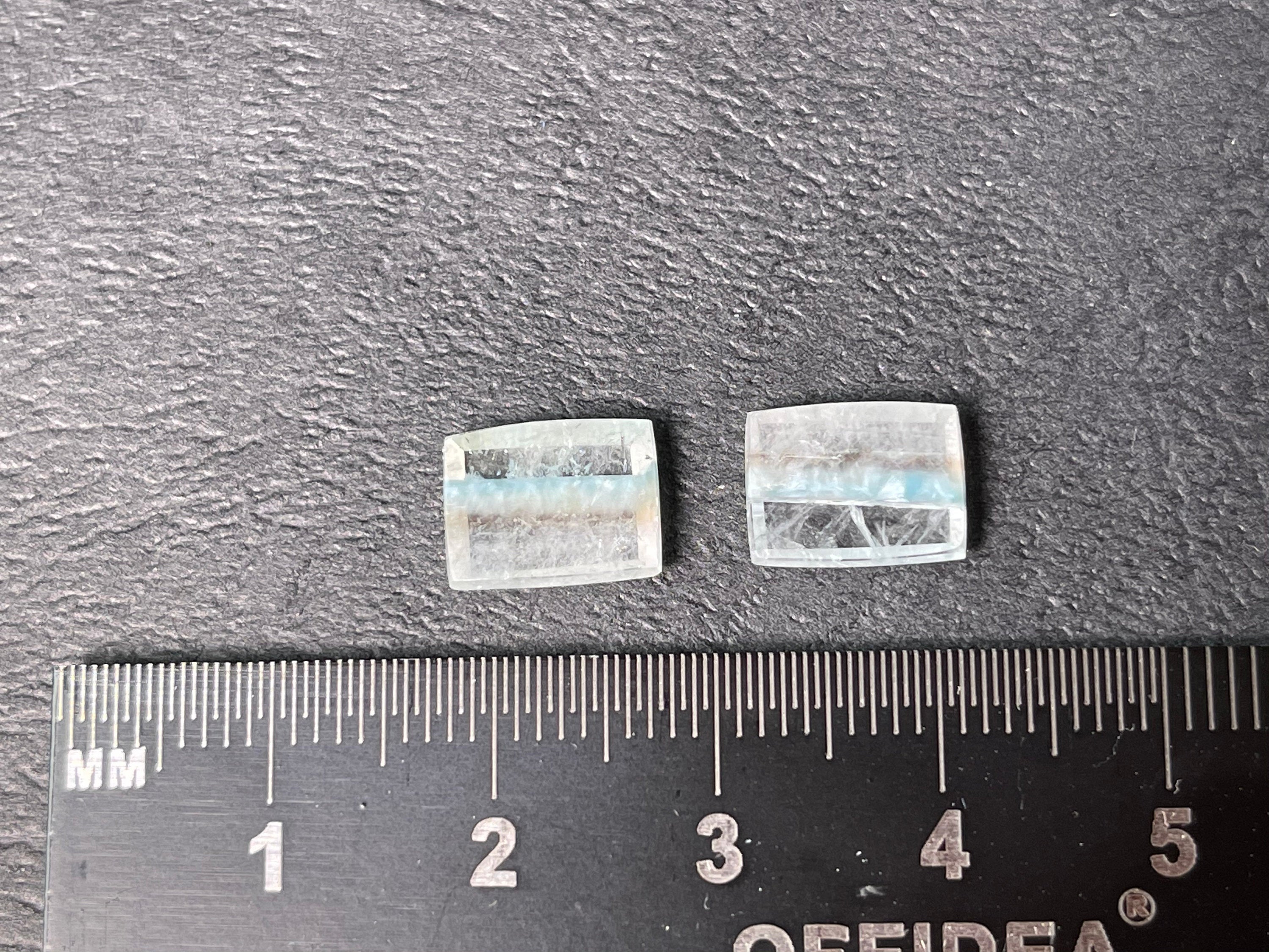 GILALITE Cabochons | Medusa Paraiba Quartz Striped Rectangle Gemstones for Jewelry Making (43820) – Perfect for DIY Pendants, Earrings & Rings