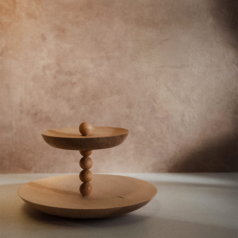 Handcrafted Maple Wood Tiered Serving Plate - Elegant 3-Tier Display for Desserts, Fruits, and Appetizers - Perfect for Parties, Weddings, and Home Decor