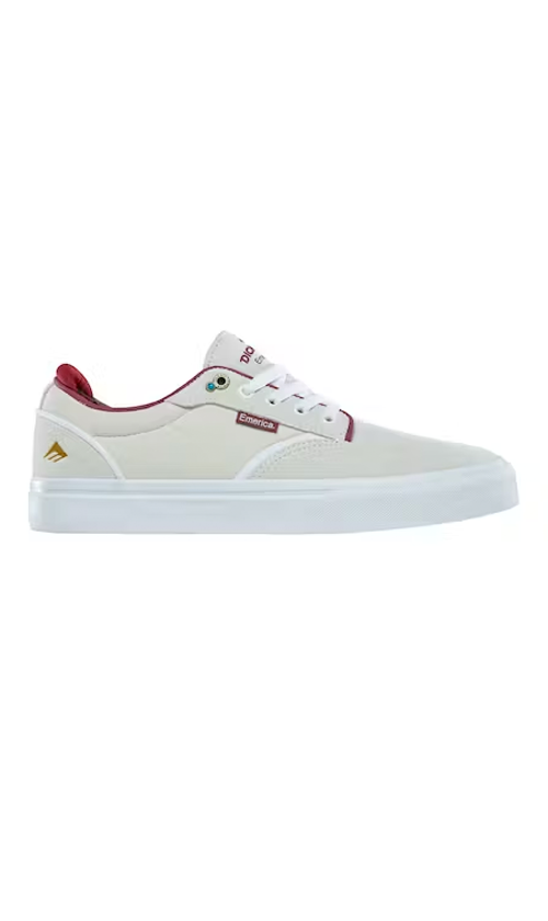 Emerica Dickson Men's Skateboarding Shoes - White | High-Performance Skate Shoes for Street & Park Riding | Durable & Comfortable for Daily Wear