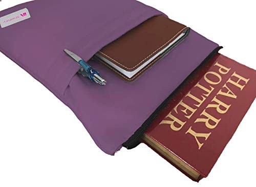 African Violet Book Sleeve - Premium Thai Silk Book Cover for Hardcover & Paperback Novels - Perfect Gift for Book Lovers - Ideal for Reading, Travel & Office Use