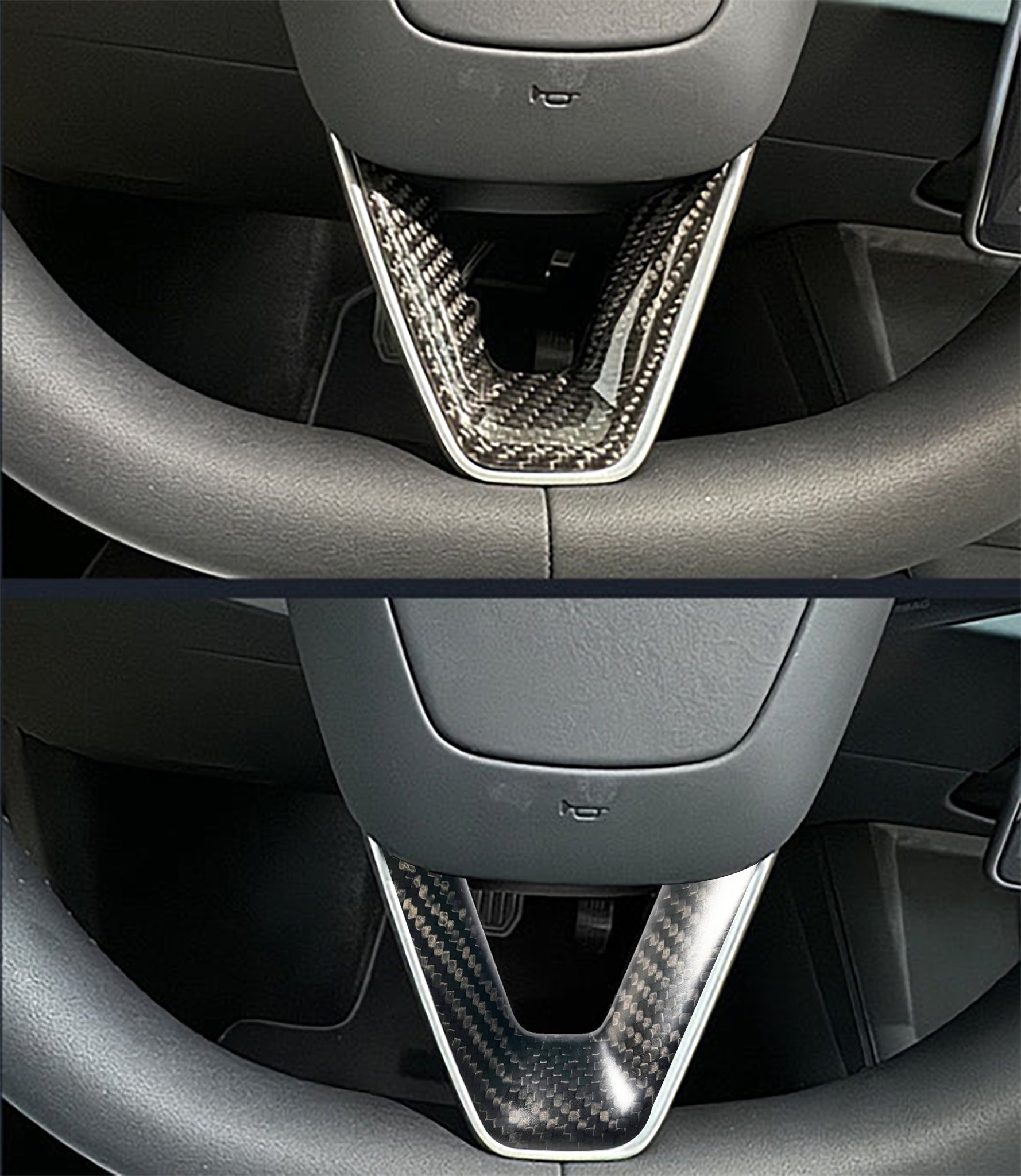 Premium Real Carbon Fiber Steering Wheel Trim for Tesla Model 3 Highland 2024+ | Upgrade Interior | Enhanced Grip & Style | Perfect for Daily Driving & Car Enthusiasts