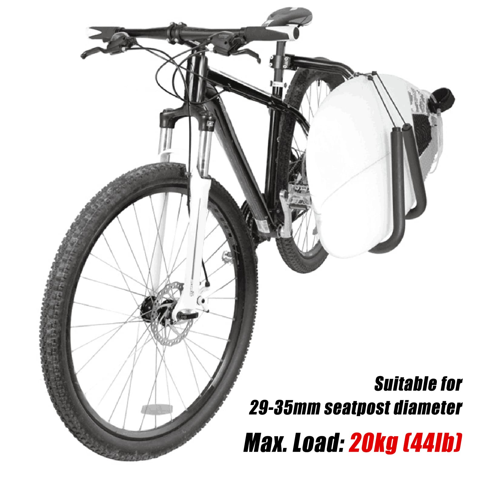Lixada Surfboard Bike Rack - Adjustable Surfboard Carrier for Bicycles | Secure Transport for Surfing Adventures | Perfect for Beach Commutes & Coastal Rides