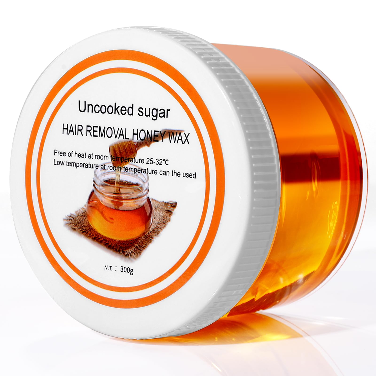 Organic Sugar Wax Hair Removal Paste - 300g/10.6oz Natural Body Wax for Smooth Skin | Legs, Arms & Bikini Line | At-Home Hair Removal for Women & Men