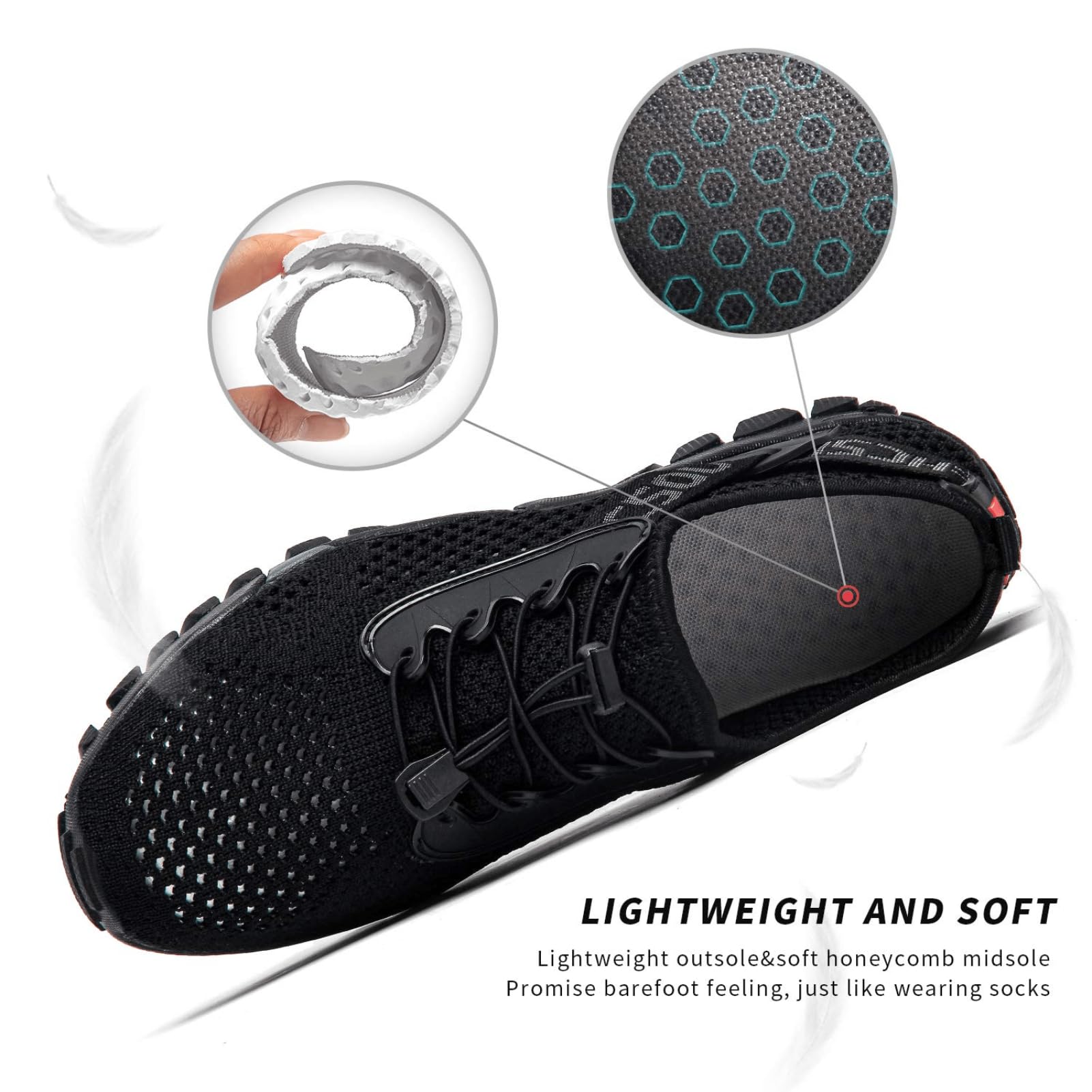SOBASO Quick Drying Water Shoes for Women & Men - Lightweight Hiking, Swimming, Beach, Fishing, Diving, Sailing - Perfect for Water Sports, River Walking and Travel Adventures