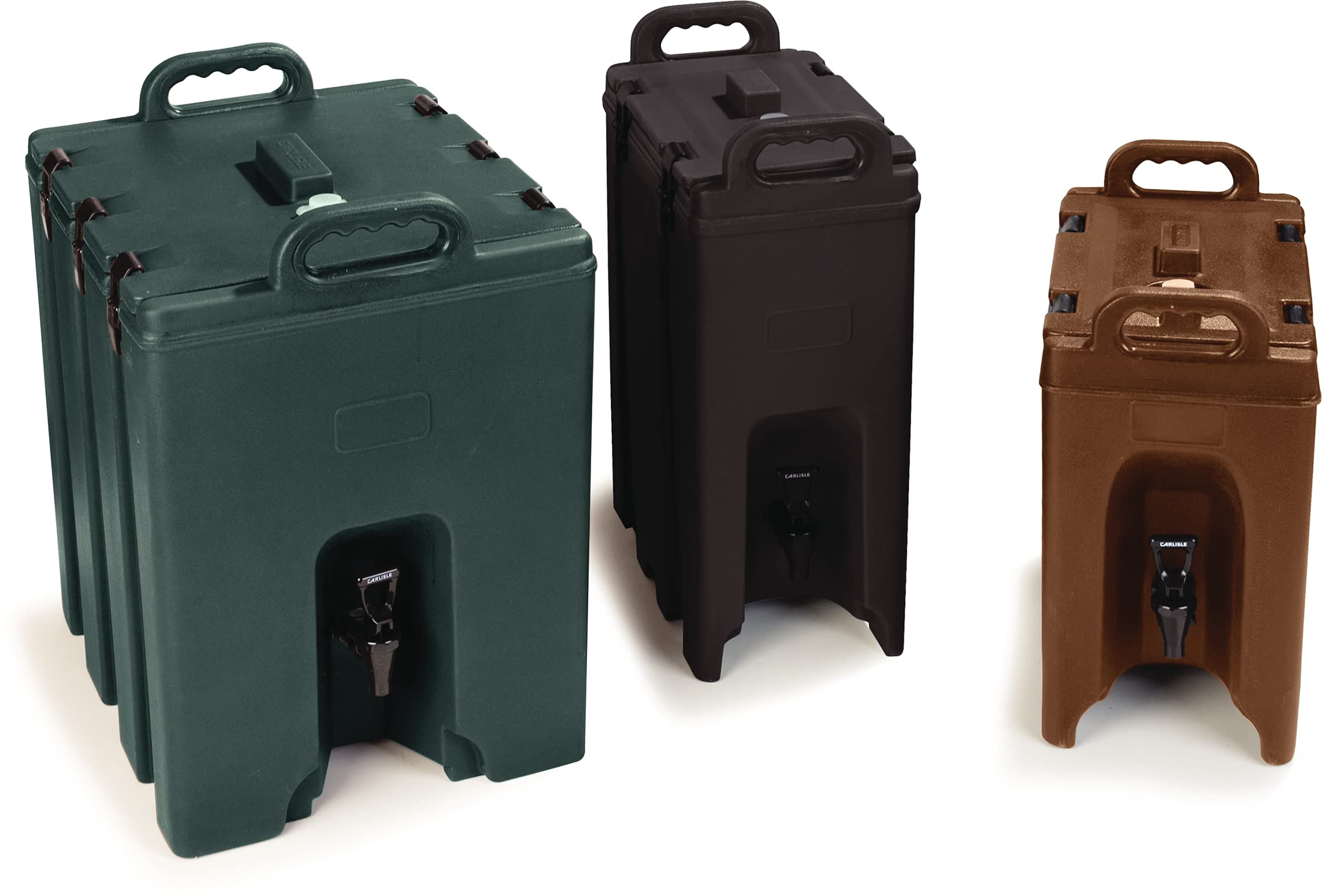 Carlisle 5 Gallon Black Insulated Beverage Dispenser with Handles - Plastic Drink Container for Catering, Events, Restaurants & Kitchens - Perfect for Iced Tea, Lemonade, Punch & Party Drinks
