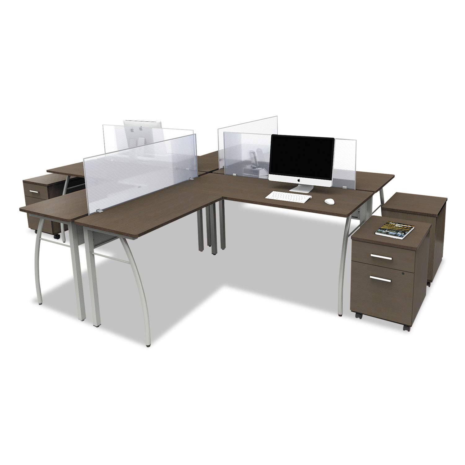 Trento Line L-Shaped Desk for Home Office - Modern Computer Desk with Storage Shelf, Space-Saving Corner Desk for Small Spaces - Perfect for Gaming, Study & Remote Work