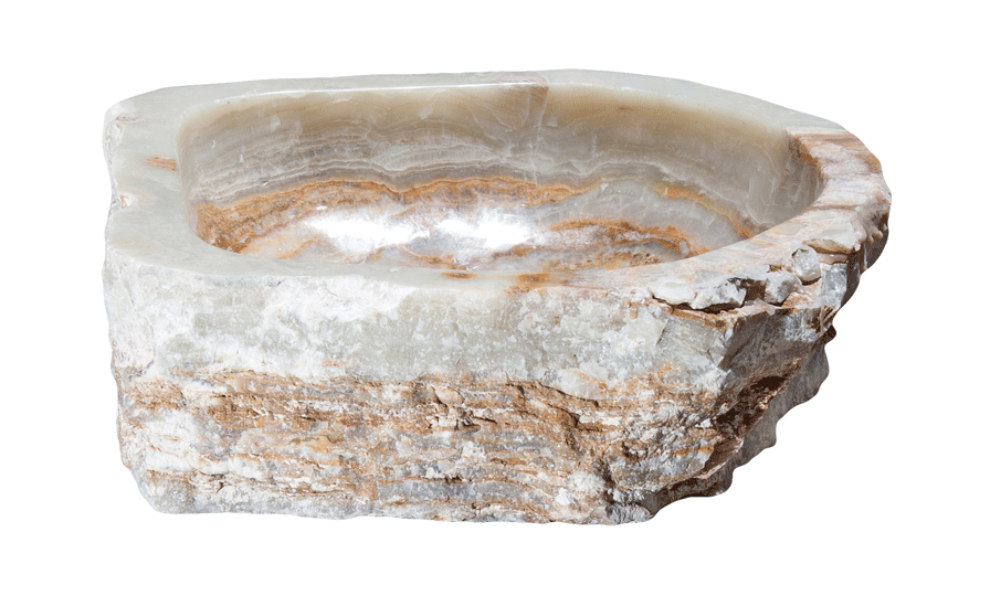 Modern Onyx Vessel Bathroom Sink - Handcrafted Natural Stone Vanity Basin for Luxury Bathrooms | Perfect for Master Suites, Spa Retreats & Upscale Home Renovations