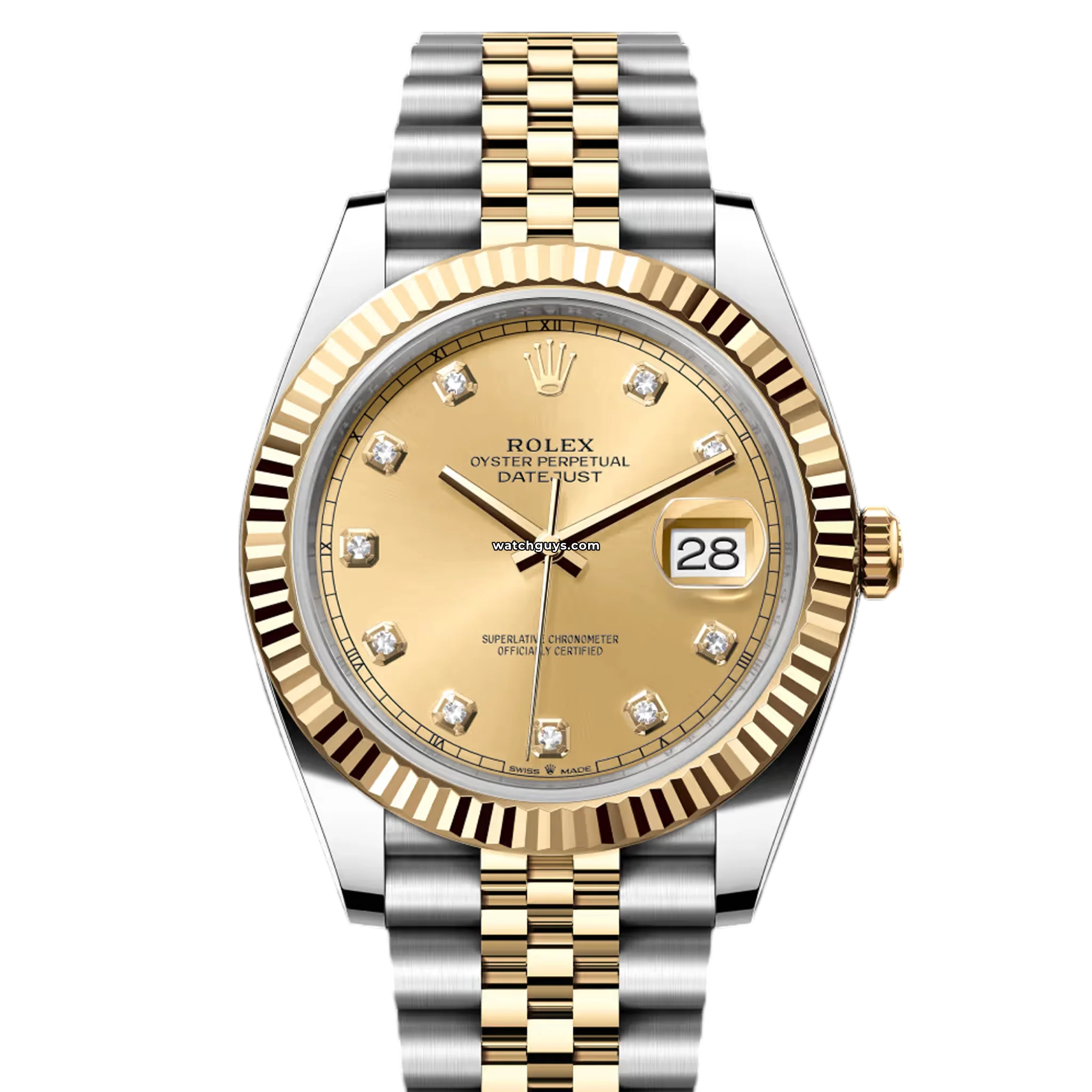 Rolex Datejust 126333 Men's Watch - Champagne Dial, Diamond Markers, Jubilee Bracelet - Luxury Timepiece for Business & Formal Occasions