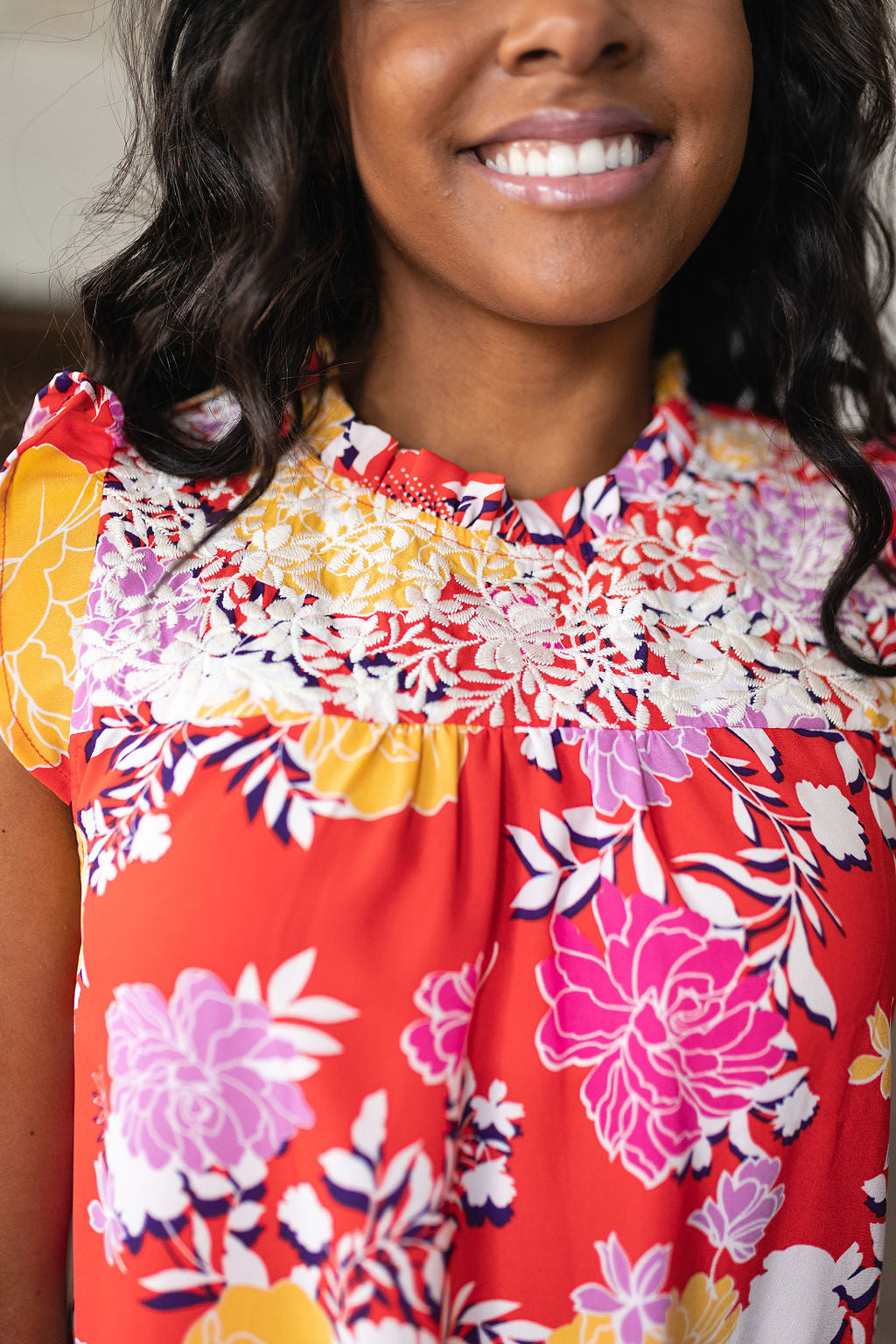 Floral Print Women's Blouse - Elegant Floral Top for Spring & Summer, Casual Wear, Office Outfits, and Date Nights