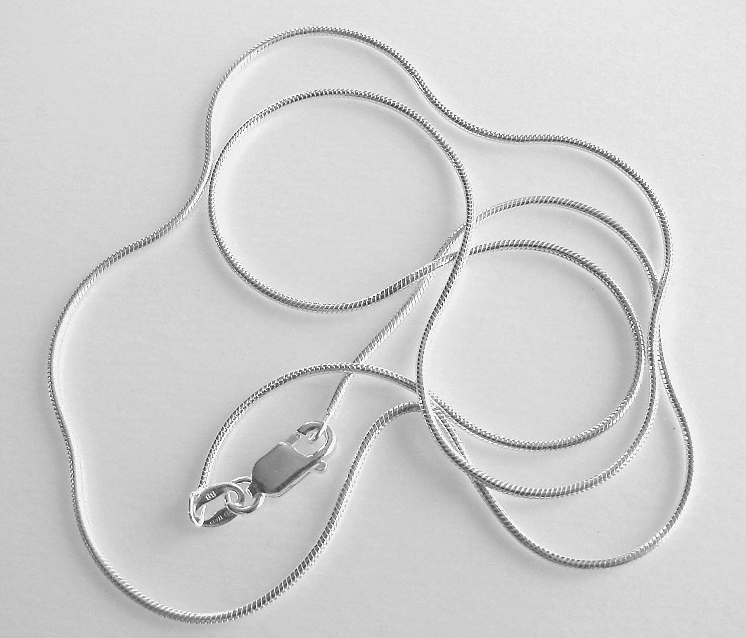 925 Sterling Silver Flexible Snake Chain Necklace - Solid Silver Round Cable Chain for Women - Perfect for Layering, Gift Giving & Everyday Wear