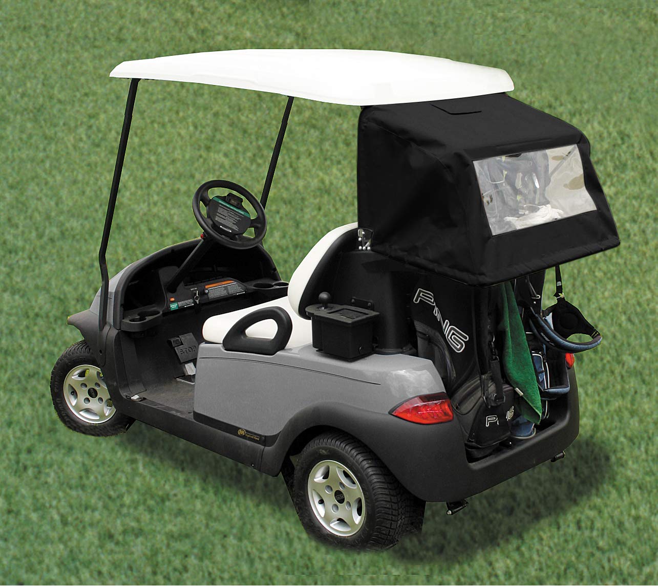 Golf Cart Club Cover – Waterproof & UV-Resistant Sunbrella Canopy for EZGO, Club Car, Yamaha Golf Carts | Durable Golf Cart Accessory for All-Weather Protection | Perfect for Golf Courses, Resorts & Outdoor Events