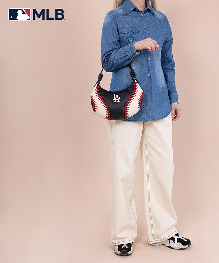 MLB Los Angeles Dodgers Crossbody Hobo Bag for Women - Stylish Shoulder Purse for Baseball Games, Travel & Daily Use
