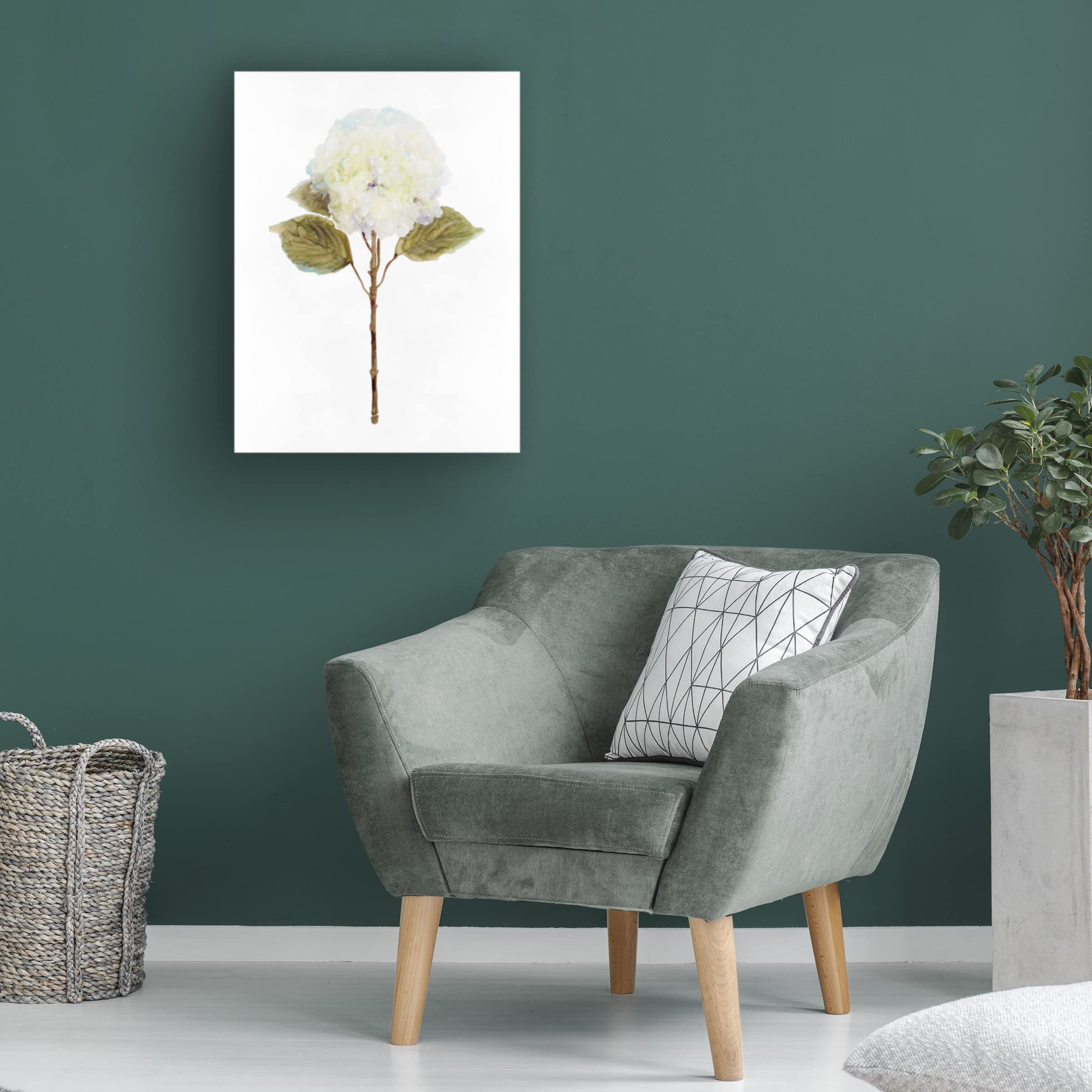 Stellar Design Studio 'White Blossom III' Floral Canvas Wall Art - Premium Hand-Painted Home Decor for Living Room, Bedroom & Office