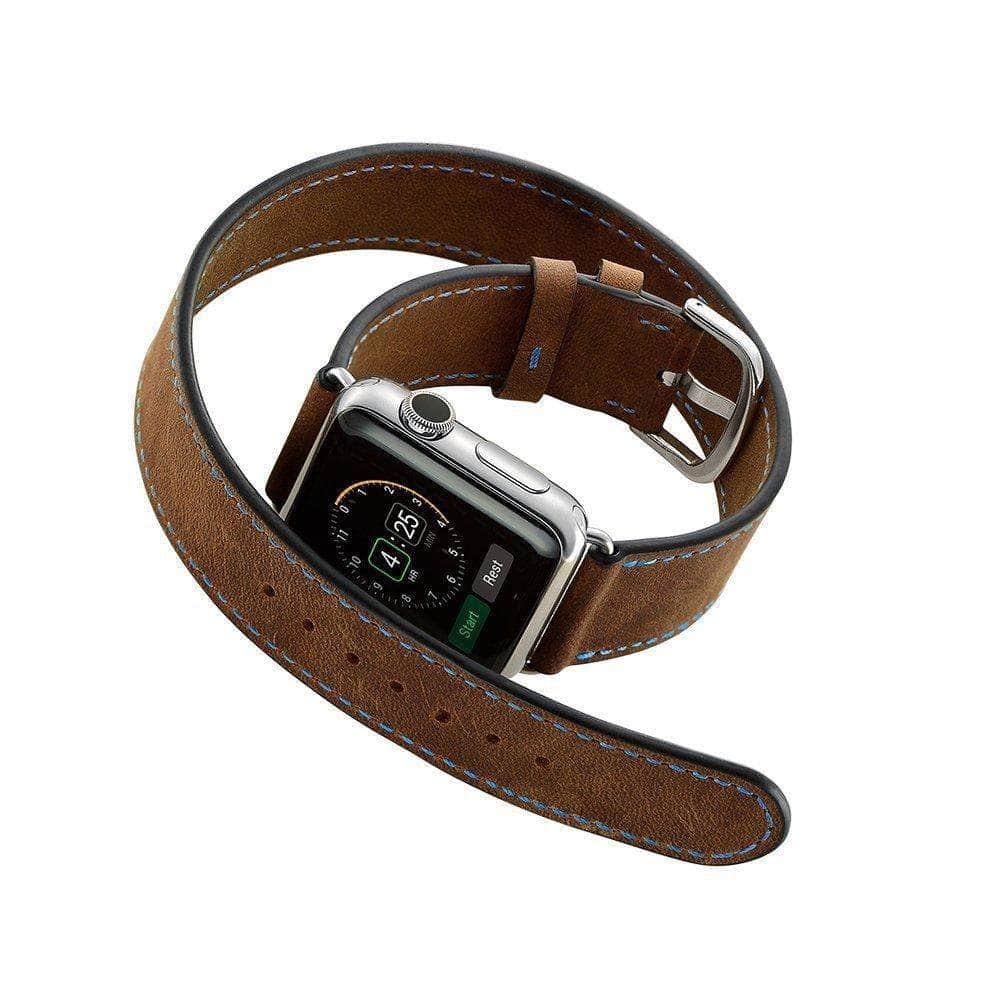 Original Apple Watch Band Double Tour Strap for Series 2/3/4/5/6 38mm 42mm - Perfect for Workouts, Office & Everyday Wear